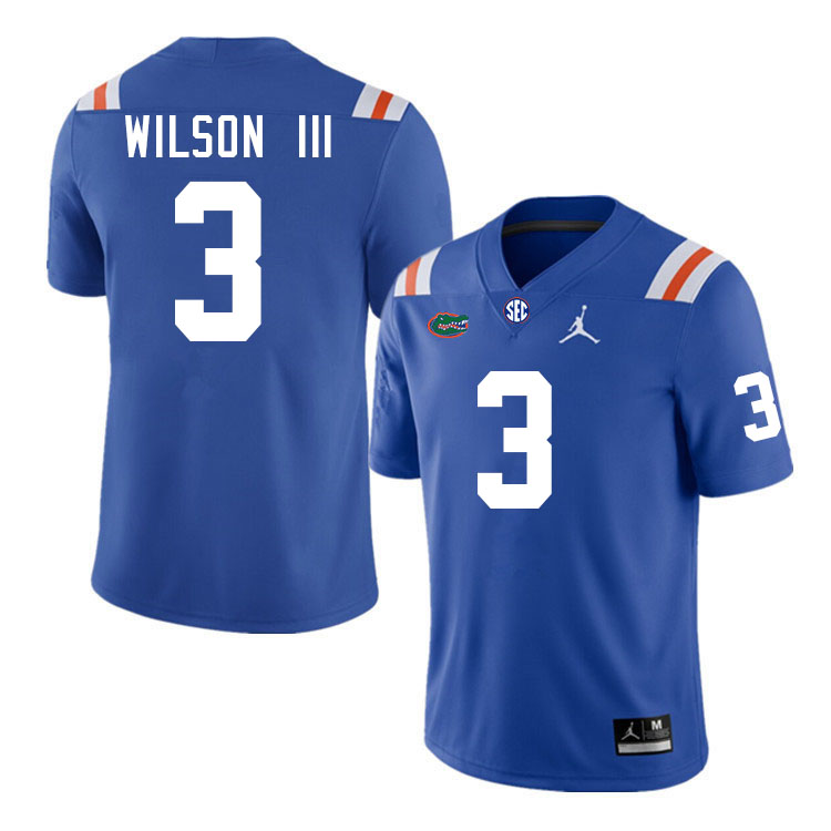 Men #3 Eugene Wilson III Florida Gators College Football Jerseys Stitched-Throwback